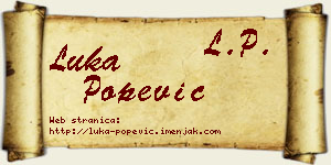 Luka Popević vizit kartica